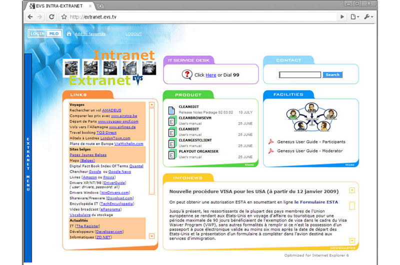 EVS intranet